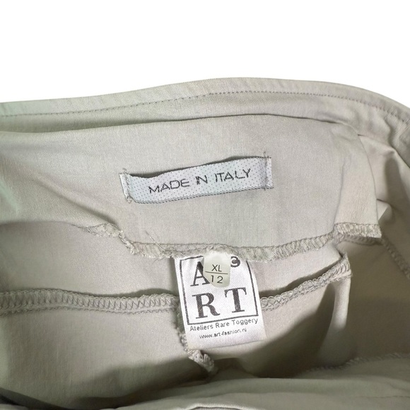 ART Ateliers Rare Toggery Light Gray Size XL Zipper Split Leg Straight Pants - Picture 7 of 8